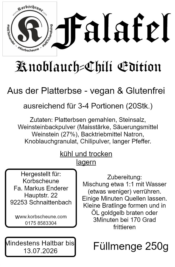 Falafel-Fertigmischung Typ Knofi / Scharf