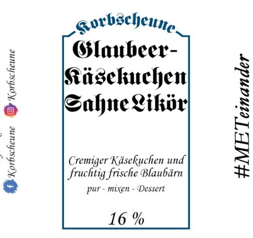 Blaubeer-Käsekuchen-Likör - 200 ml