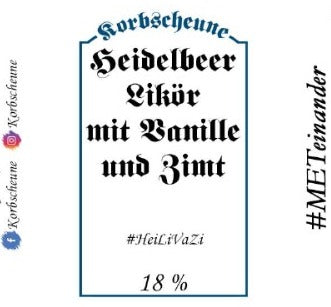 Heidelbeer-Likör mit Vanille & Zimt - 500 ml