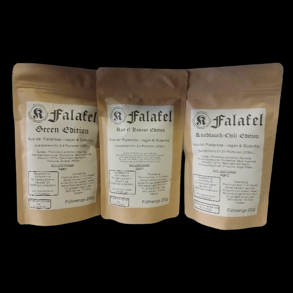 Falafel-Fertigmischung Testset / je 2 St. je Sorte