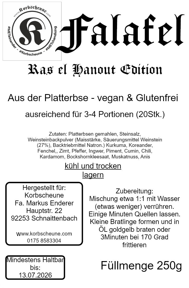 Falafel-Fertigmischung Testset / je 2 St. je Sorte