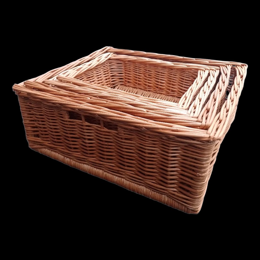 Regalkorb / Schrankkorb, Vollweide, 4er Set